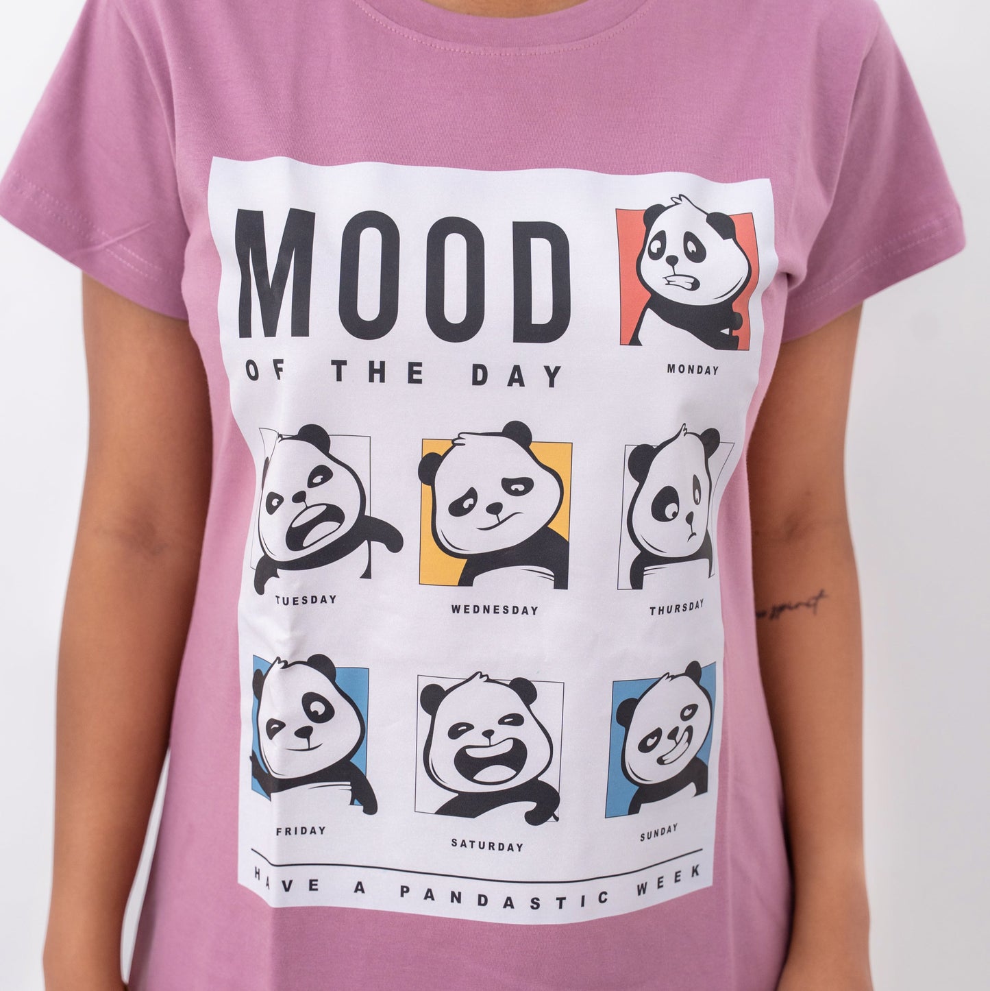 Panda-Express Long Tee | 100% Biowash Cotton | Relaxed Women Loungewear