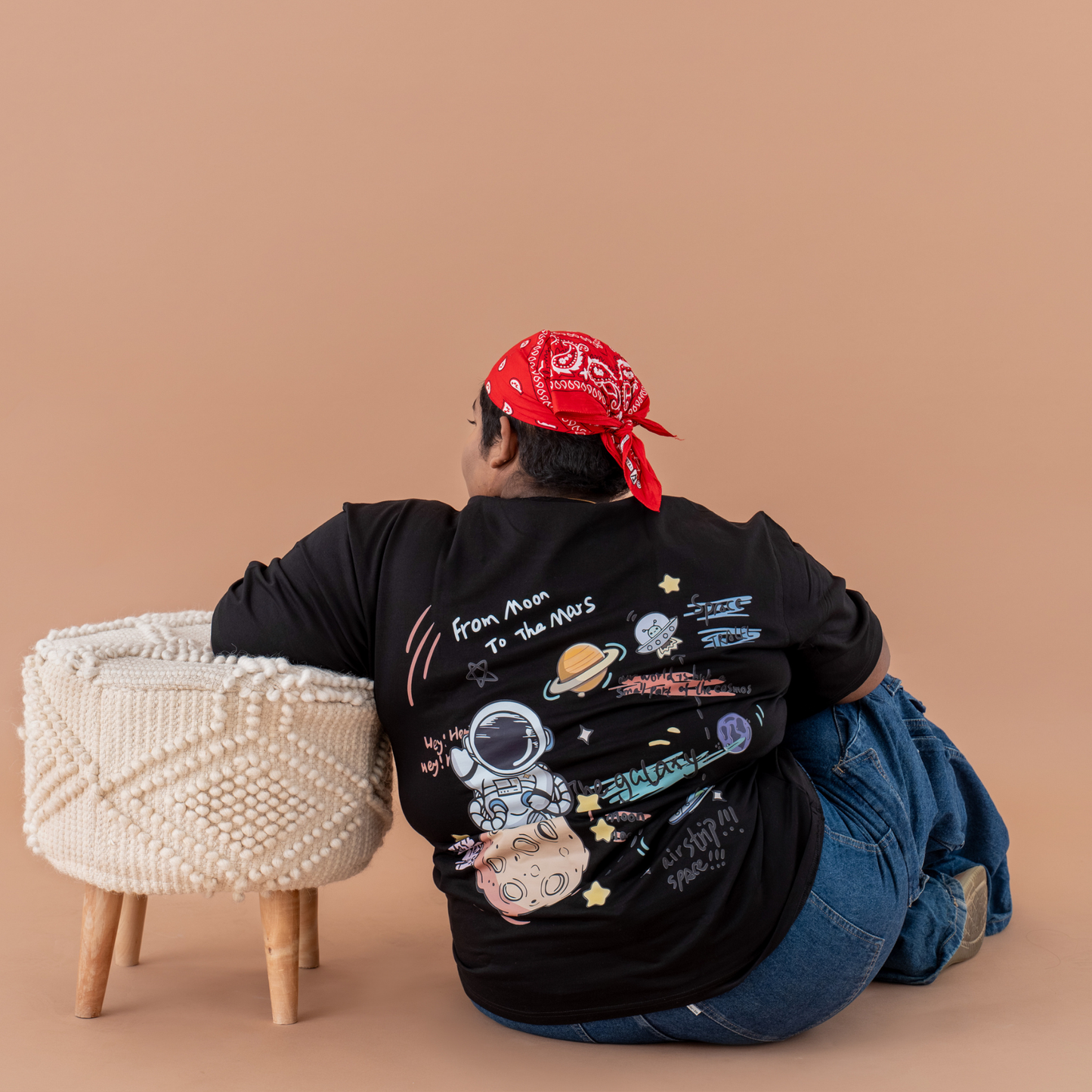 Spaced Out Oversized Tee | Unisex Oversized Tee | French Terry Cotton 260 GSM