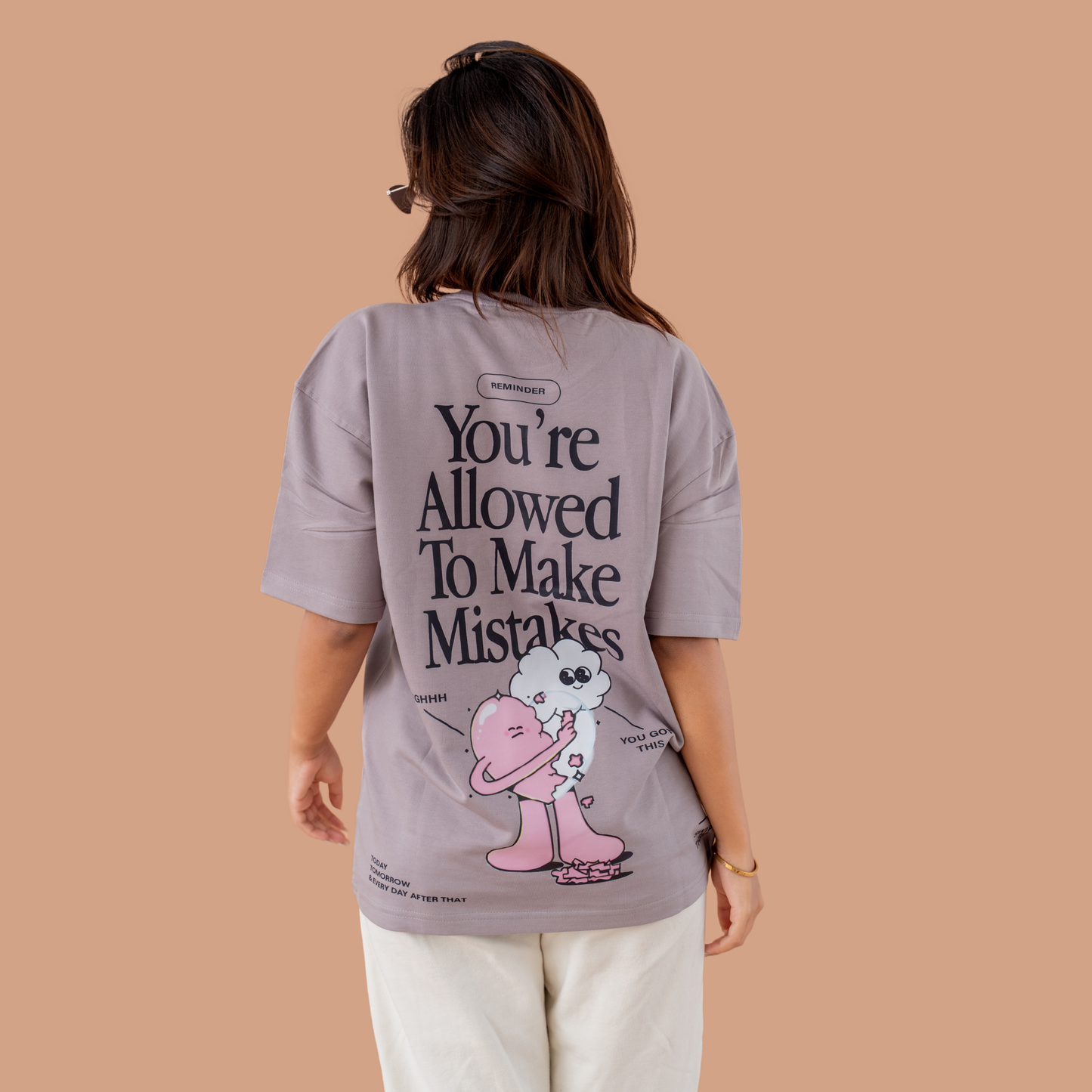 'Imperfectly Awesome' Tee | Unisex Oversized Tee | French Terry Cotton 260 GSM