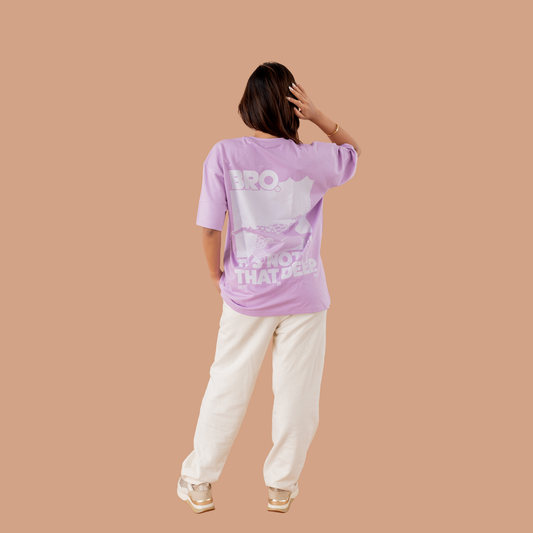 Go With The Flow Turtle Tee | Unisex Oversized Tee | French Terry Cotton 260 GSM