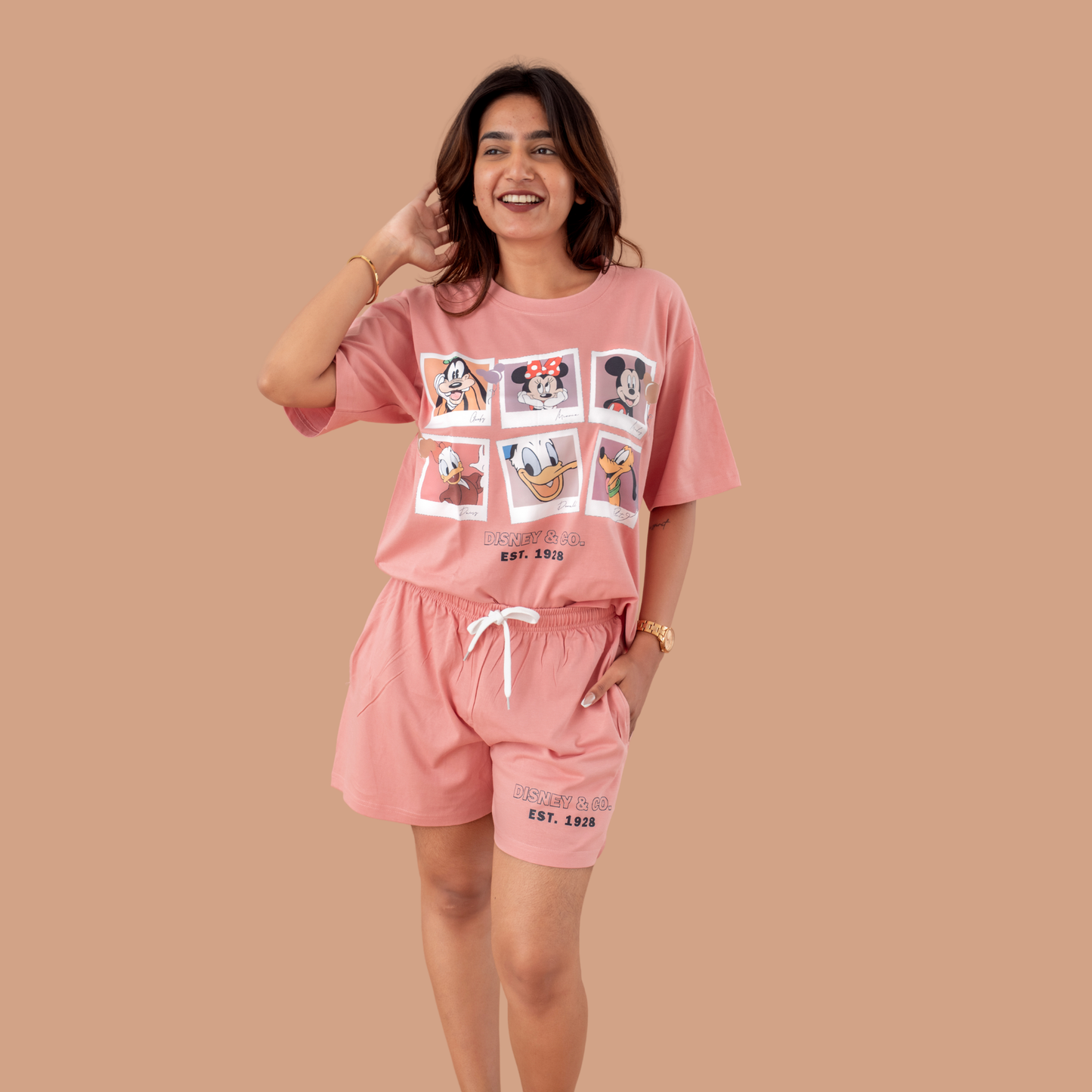Disney Squad Goals Co-ord | 100% Biowash Cotton | Relaxed Women Loungewear