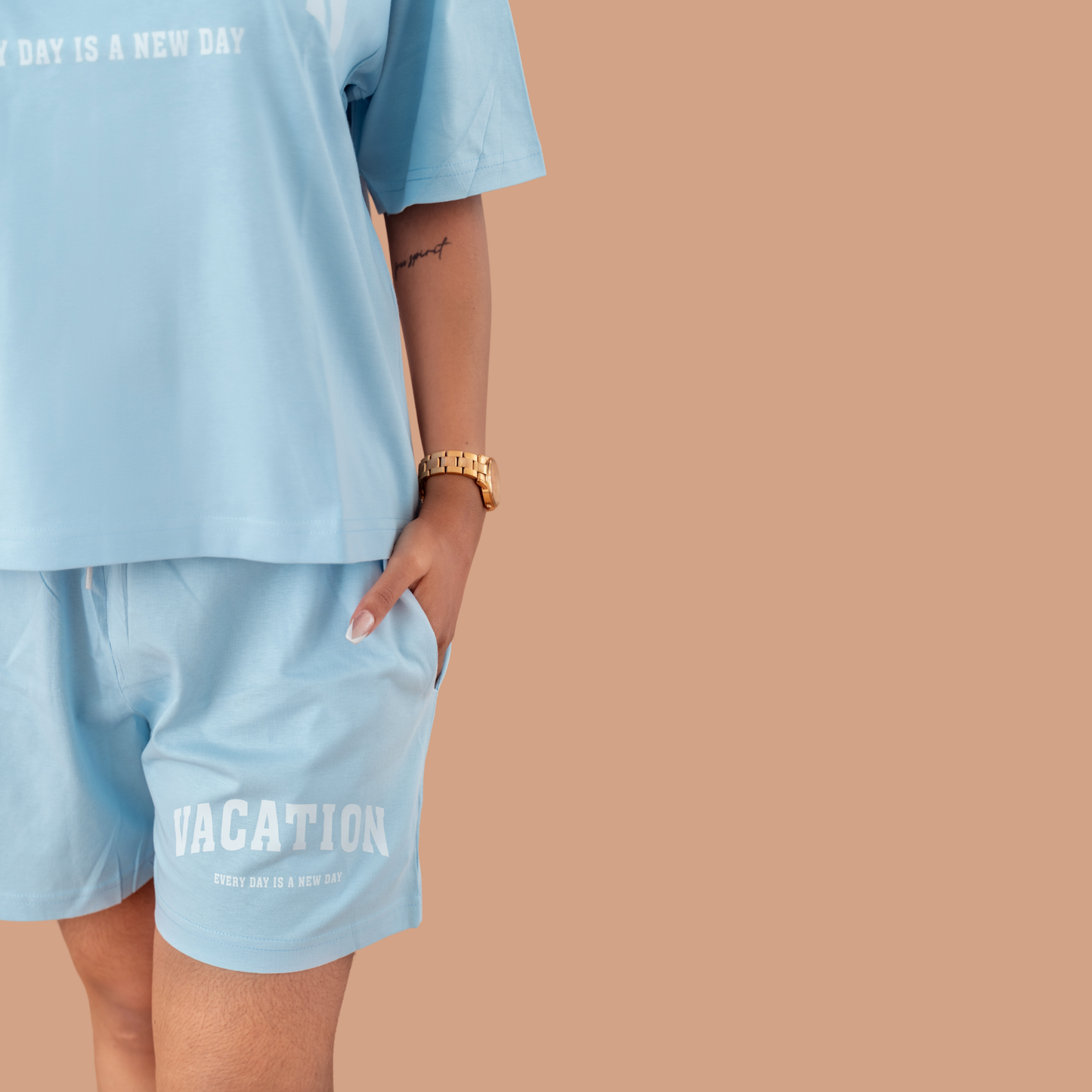 Vacation State - Oversized Co-ord | 100% Biowash Cotton | Relaxed Women Loungewear